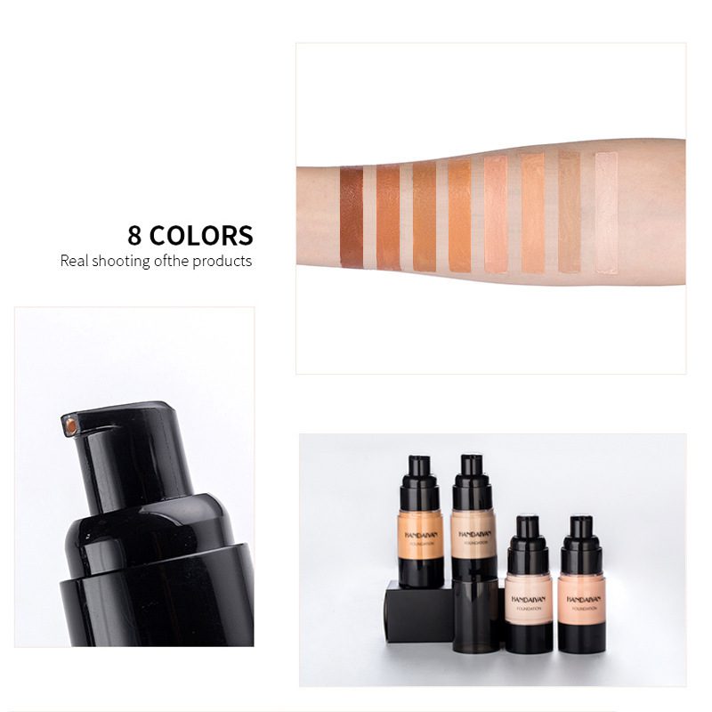 HANDAIYAN Full Cover Foundation Waterproof Moisturizer fond de teint couvrant Face Liquid Foundation Base Makeup for Dark Skin - Image 7