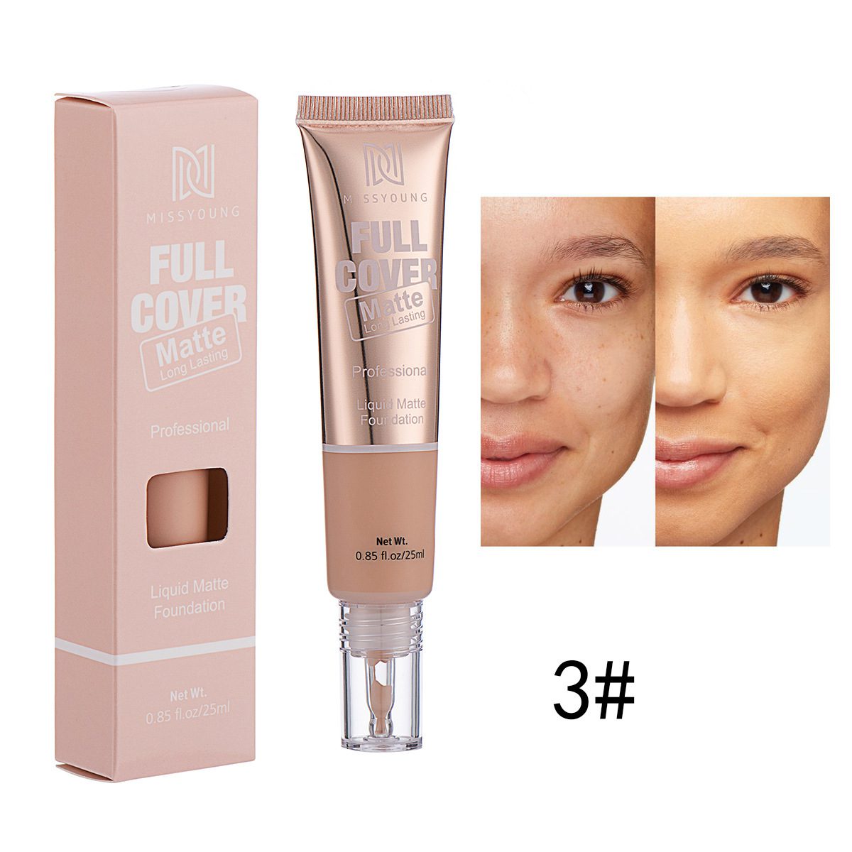 Lightweight Breathable Concealer Matte Liquid Foundation - Image 5