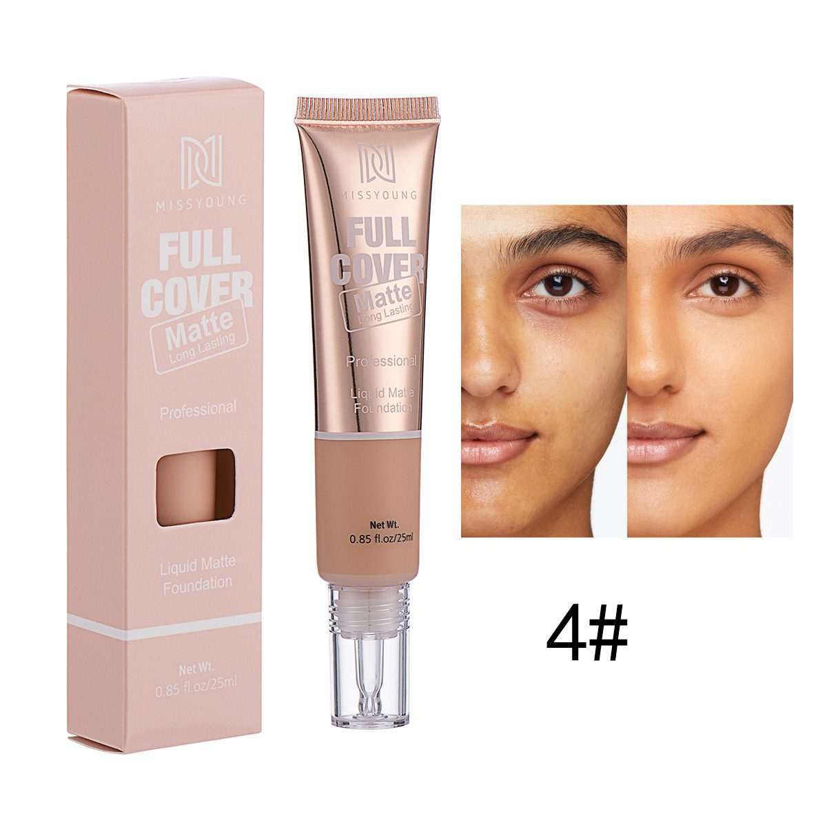 Lightweight Breathable Concealer Matte Liquid Foundation - Image 4