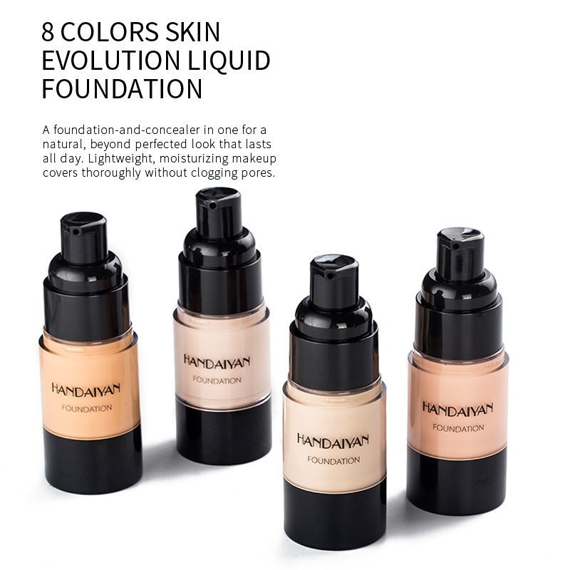 HANDAIYAN Full Cover Foundation Waterproof Moisturizer fond de teint couvrant Face Liquid Foundation Base Makeup for Dark Skin - Image 8