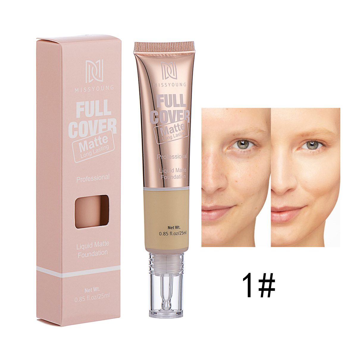 Lightweight Breathable Concealer Matte Liquid Foundation - Image 3