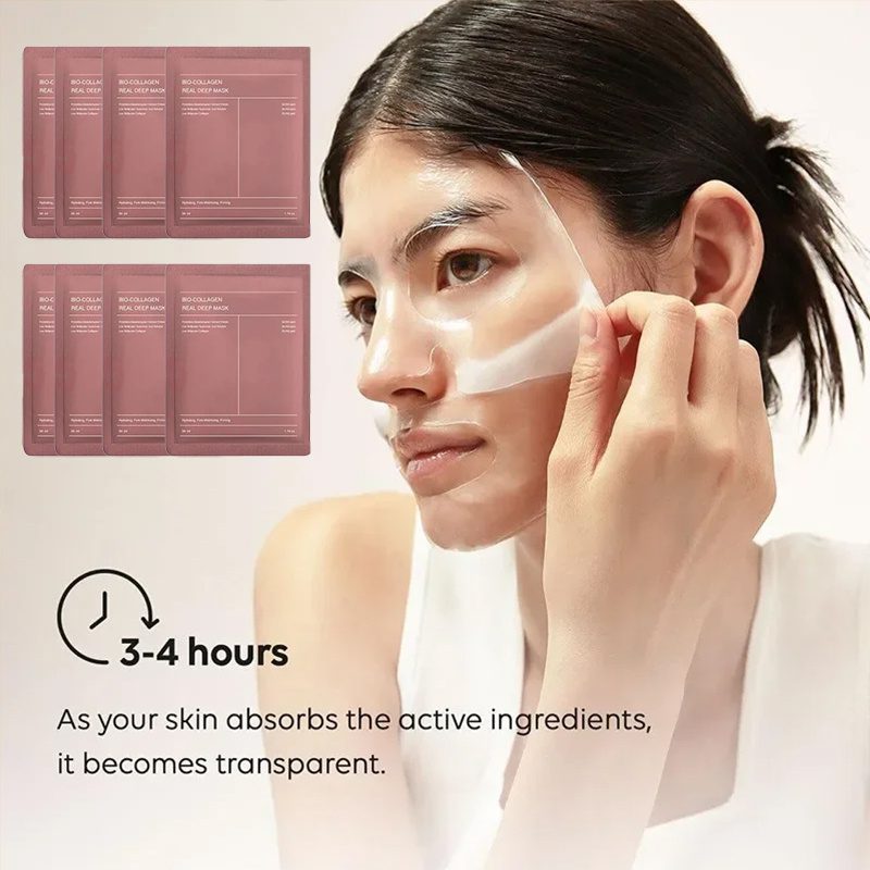 Deep Collagen Overnight Mask The Real Collagen Facial Sheet Masks With Low Molecular Weight Collagen For Elasticity Firming - Image 2
