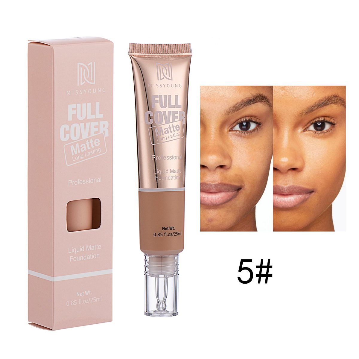 Lightweight Breathable Concealer Matte Liquid Foundation - Image 7