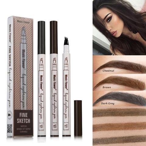 Waterproof Natural Eyebrow Pen Four-claw Eye Brow Tint Fork Tip Eyebrow Tattoo Pencil - Image 4