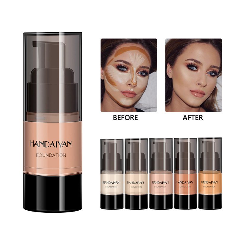 HANDAIYAN Full Cover Foundation Waterproof Moisturizer fond de teint couvrant Face Liquid Foundation Base Makeup for Dark Skin - Image 6