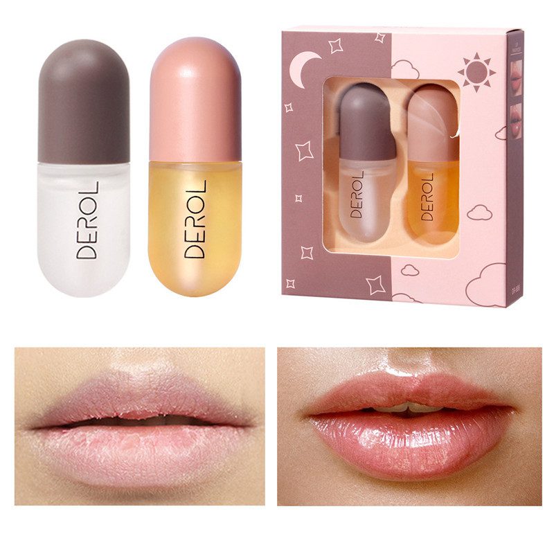 Day Night Instant Volume Lip Plumper Oil Clear Lasting Nourishing Repairing Reduce Lip Fine Line Care Lip Beauty Cosmetic - Image 2
