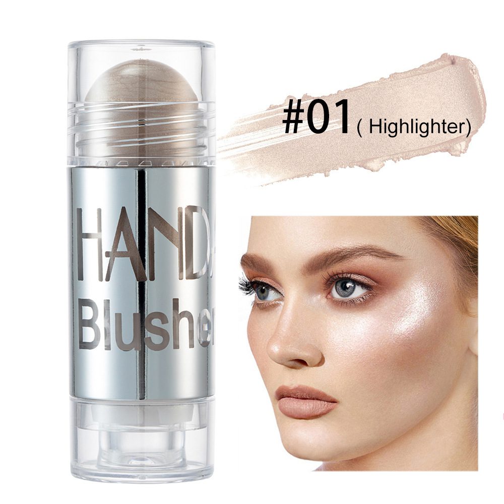 Cheek Blusher Shimmer Blush Stick Face Makeup Highlighter Bronzer Contour Cream Long-lasting Facial Make Up Cosmetics - Image 4